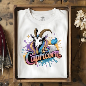 Capricorn PNG, Zodiac Sublimation PNG Design, Digital Artwork for T-Shirts, Capricorn Zodiac Png, Graffiti Urban Graphics Png, Digital File