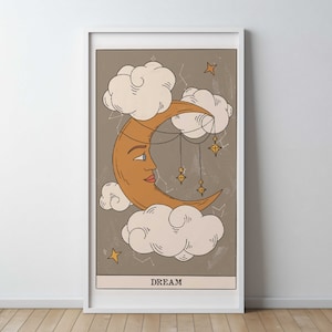 Dream Oracle Card Tarot Matte Vertical Poster 16"x24" Mystic Gallery Print Poster regalo para su regalo para él regalo hecho a mano