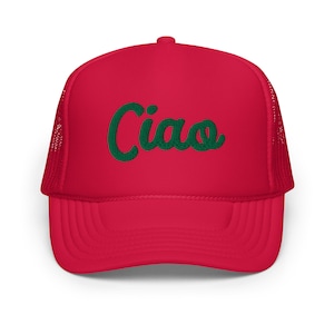 Ciao Foam Embroidered Trucker Hat | Gift for her | women&#39;s hat | Unisex hat