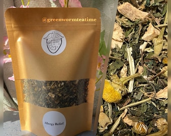Té de hierbas para aliviar las alergias, hojas de ortiga y raíz de regaliz