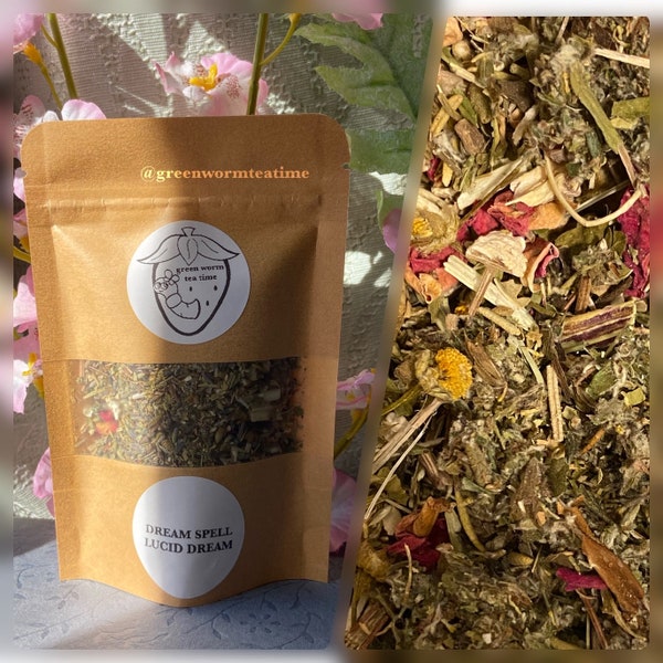 Lucid dream herbal tea blend, dream spell, mugwort tea