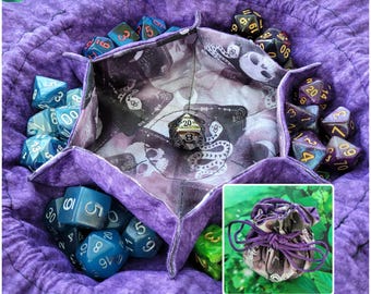 Medium Size Multi Pocket Pouch | "Spell Pouch" | Spell Component Tote | Dice Bag | Organizer Pouch | Drawstring Sack | Handmade Purse