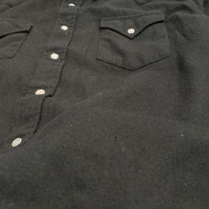 Camisa vintage Pendleton Canyon estilo western, em lã preta, final dos anos 90 - Tamanho Grande imagem 9