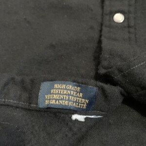 Camisa vintage Pendleton Canyon estilo western, em lã preta, final dos anos 90 - Tamanho Grande imagem 5