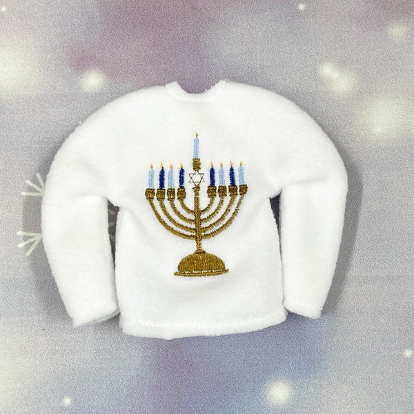 Hanukkah Elf Sweater, Elf Outfit, Elf Shirt, Custom Elf Costume, Christmas Shirt for Elf or Doll