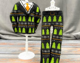 Ugly Sweater Suit Holiday Elf Costume