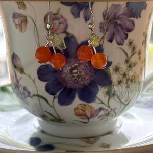 orange fruit earrings