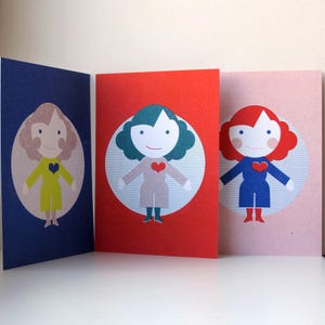 DE CORAÇÃO ABERTO | 3 cartões RISO coloridos | A6