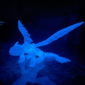 Flexi Toothless/Lightfury Glow in Dark - Toothless, Lightfury, Flexible, How To Train Your Dragon, Flexible Toothless, Glow