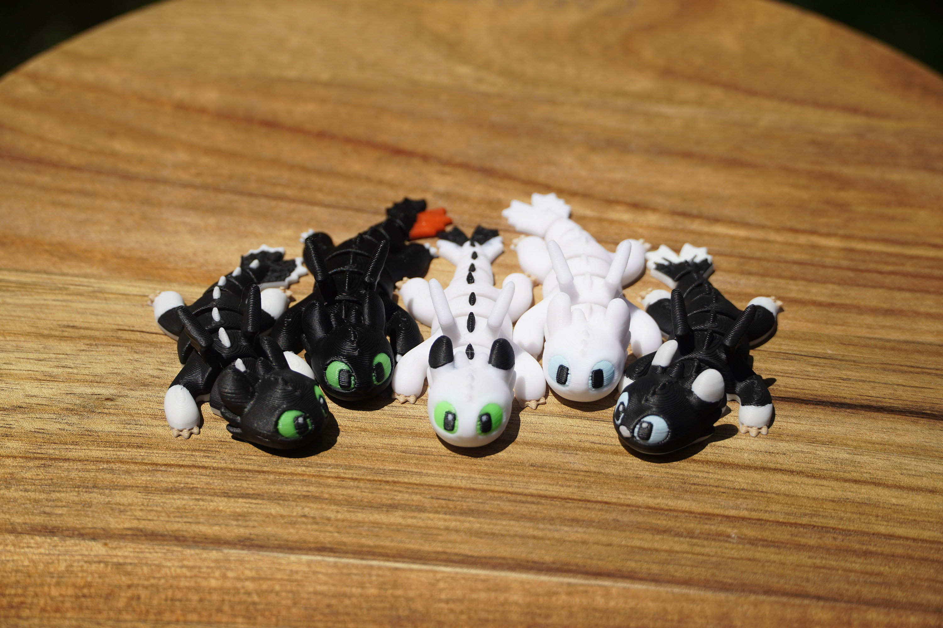 Mini Pack (5 Pack) | Flexi Toothless Figurine | Articulating Toy | 3D Printed Toy | Fidget Toy | Sensory Toy | How to Train Your Dragon Gift