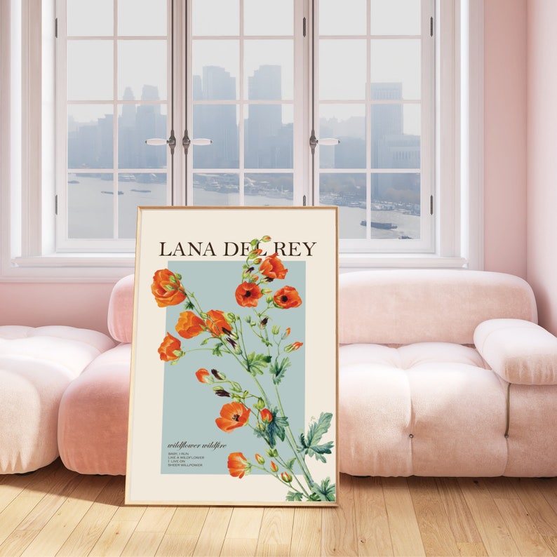 Lana Del Rey Wildflower Wildfire Digital Art Print Etsy
