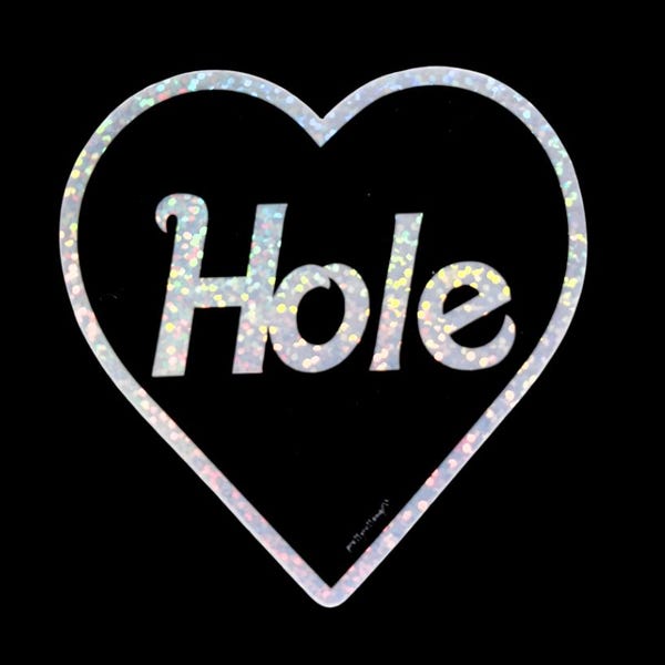 Loch Herz Aufkleber | 90er Jahre Punk Ästhetischer Aufkleber | Alt Rock Inspiriert Herz Aufkleber | Y2K Grunge Laptop Aufkleber | Mädchenband | Courtney Liebe