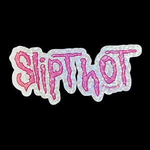 Y2K Slipthot Glitter Sticker: Metal Band Parody, Laptop Decal