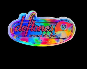 Deftones Sticker | Holographic Vinyl | Around the Fur | Alt Rock Band Merch