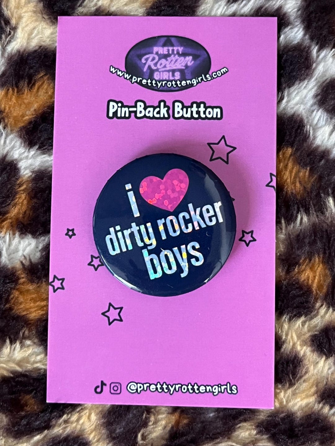 I Love Dirty Rocker Boys Pinback Button | Y2K Alt Girl Metal Rock and ...