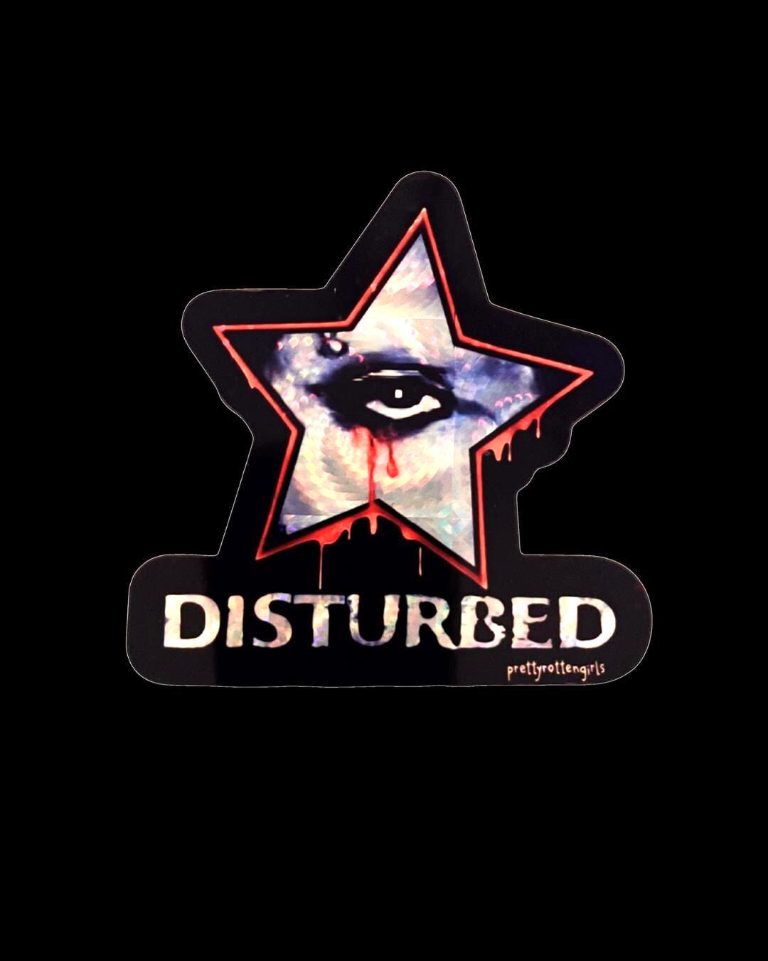 Disturbed Sticker – Y2K Nu Metal Goth Vinyl Decal | 2000s Heavy Rock ...
