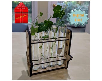 Butterfly Propagation Stand SVG | Laser Cut Test Tube Holder (Digital File)