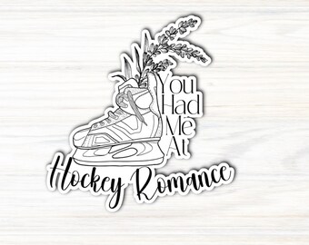 Pegatina de romance de hockey / Lector de romance / Amante de libros / Pegatina de Kindle / Pegatina de botella de agua / Pegatina de computadora portátil / Pegatina de vinilo / Kindle
