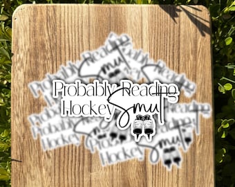 Pegatina de romance de hockey / Regalo para amantes de los libros / Pegatina estética de lectura acogedora para lectores y diarios / Pegatina para Kindle / Calcomanía para computadora portátil