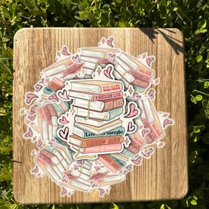 Book Stack Sticker | Reader Gift, Kindle, Laptop, Water Bottle