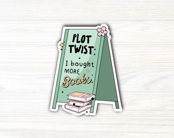 Kindle Sticker, Bookish Sticker, Book Sticker, Plot Twist Sticker, Book Lover, Romance Reader