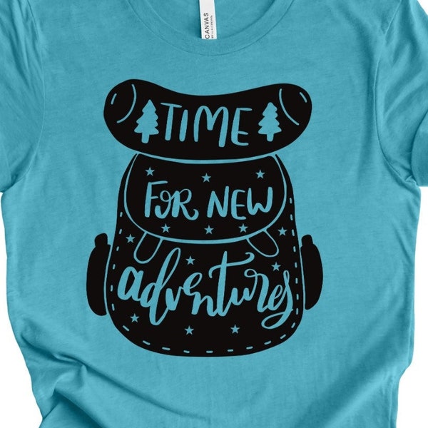 Time for New Adventures | Camping Shirt | Mountain TShirt | Hiker Shirt | Nature Lover Shirt | Outdoor Shirt | Tree Shirt Gift for Travel