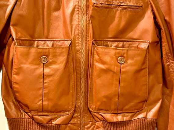 Vintage OUI International Leather Coat Size 40-Gr… - image 2
