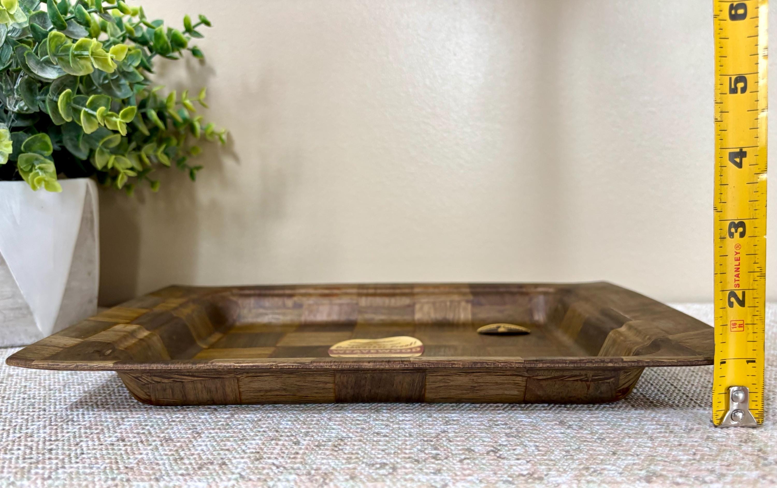 Weavewood Inc. Minneapolis Vintage MCM Walnut Serving Trays Set of