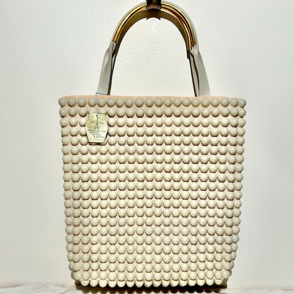 Maison Blanche New Orleans Vintage 1960’s Bubble Bead Purse with Original Tag