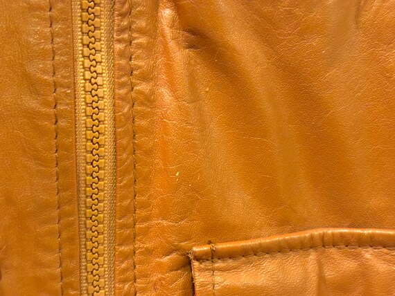 Vintage OUI International Leather Coat Size 40-Gr… - image 9