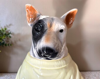 1980's Vintage Spud Mackenzie Ceramic Bull Terrier Cookie Jar With