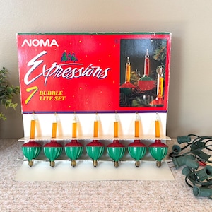 Vintage Noma Expressions Bubble Christmas Light Set-Working!