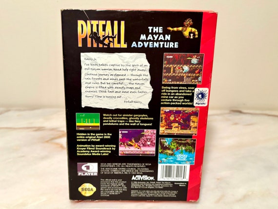 Sega Genesis Pitfall: the Mayan Adventure Game 1994-tested - Etsy