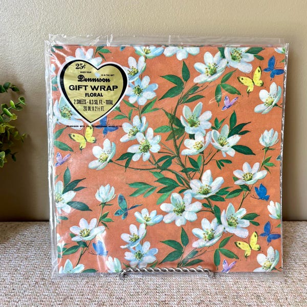 1950’s Vintage Dennison Wrapping Paper-New!