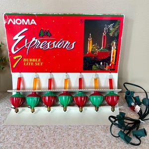 Vintage Noma Expressions Bubble Christmas Light Set-Working!