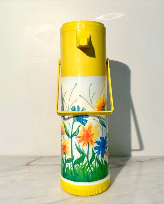 Aladdin “floral Fantasy” Vintage Pump-a-drink Thermos Dispenser - Etsy
