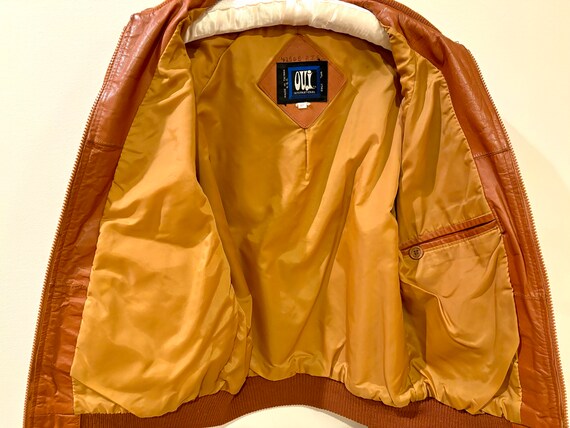 Vintage OUI International Leather Coat Size 40-Gr… - image 5
