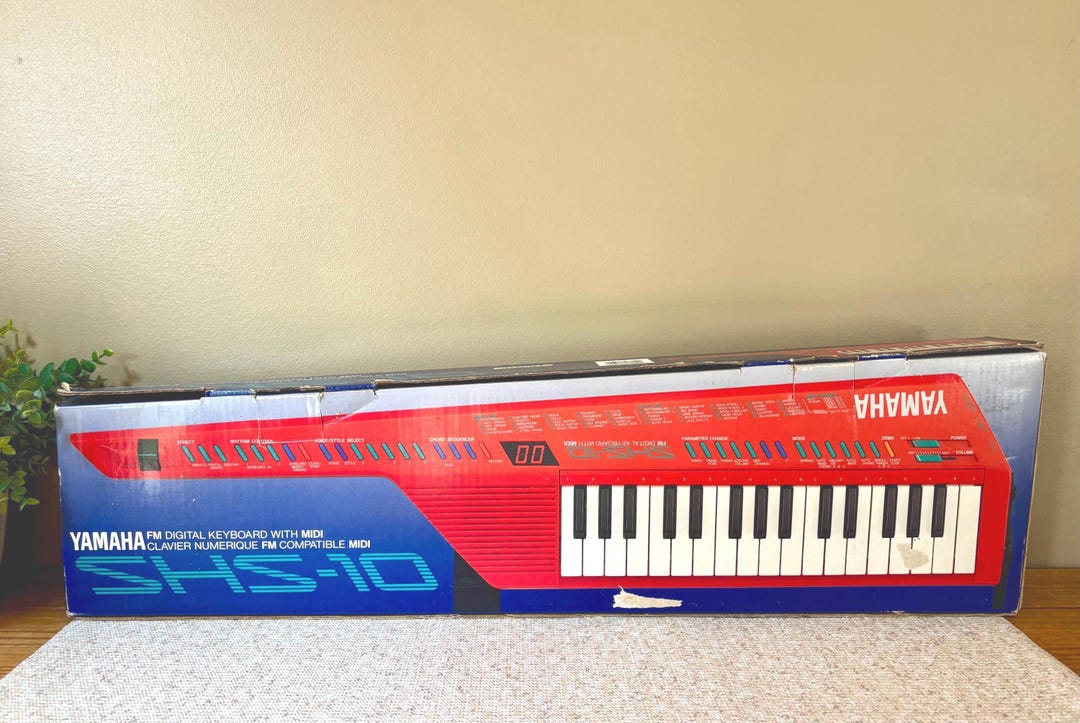 1987 Vintage Original Yamaha SHS-10 Red Keytar- New and Unused in