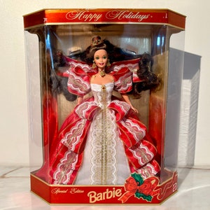 RARE Green Eyes Misprint Barbie Doll Happy Holidays Special Edition Barbie 1997 Mattel 17832 New Etsy