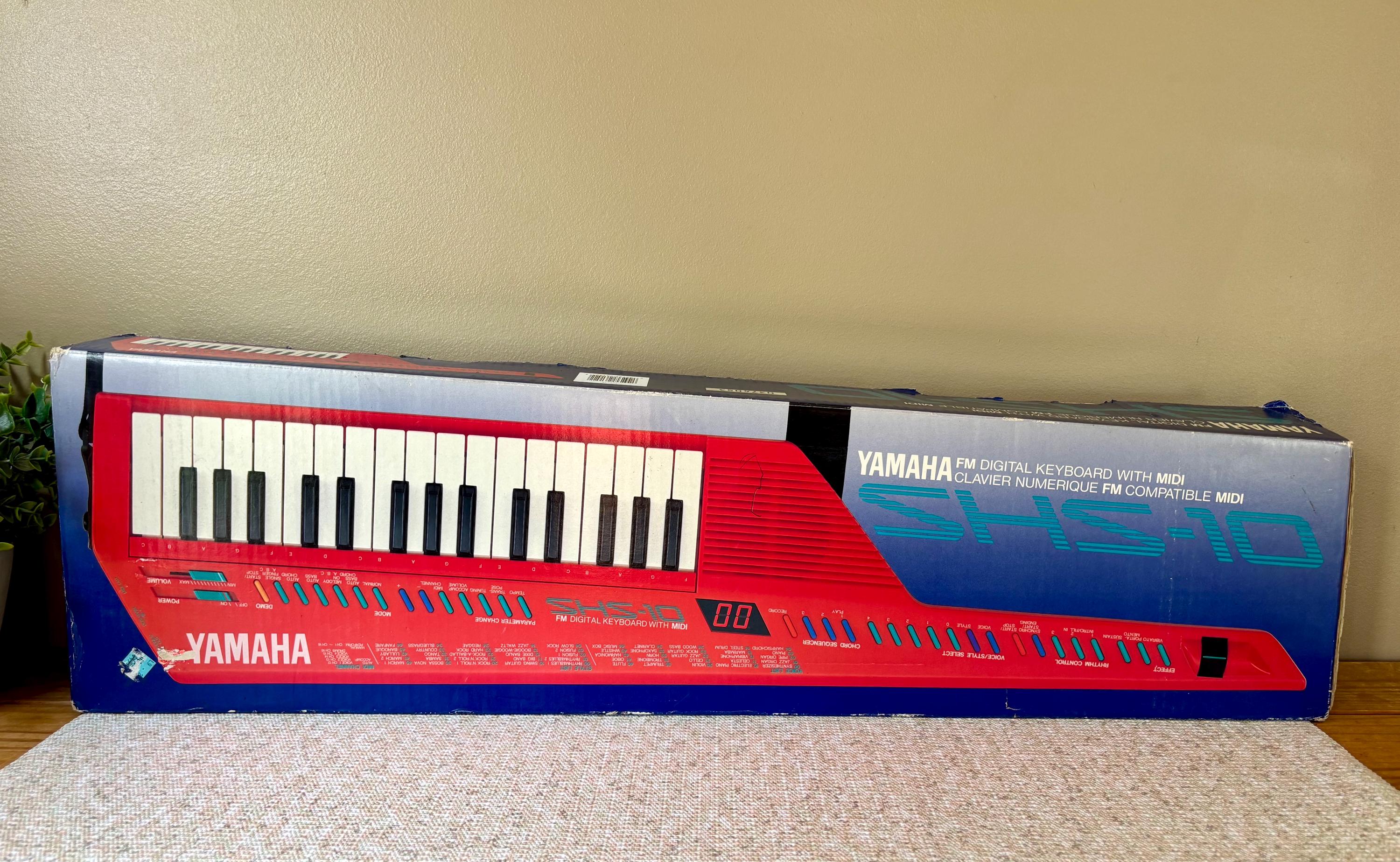 1987 Vintage Original Yamaha SHS-10 Red Keytar- New and Unused in