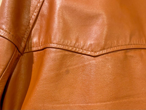 Vintage OUI International Leather Coat Size 40-Gr… - image 8