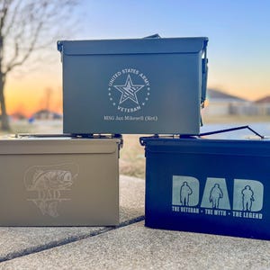Personalized 50 Cal Ammo Box: Custom Engraved Military Gift