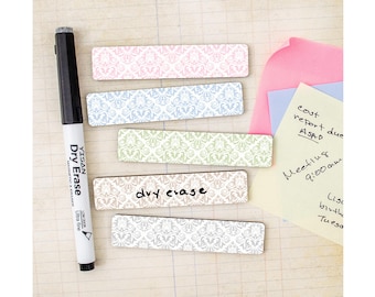 5 Magnets for Office, Dry Erase Board Labels, Office or Cubicle Decor, Kanban Planner Tags for Whiteboard, Office Accessory, 3.5"x3/4"