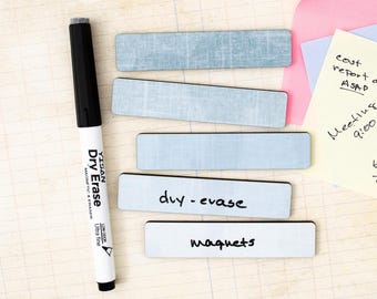 5 Magnets for Office, Dry Erase Board Labels, Office or Cubicle Decor, Kanban Planner Tags for Whiteboard, Office Accessory, 3.5"x3/4"