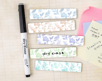 5 Magnets for Office, Dry Erase Board Labels, Office or Cubicle Decor, Kanban Planner Tags for Whiteboard, Office Accessory, 3.5"x3/4"