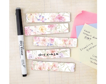 5 Magnets for Office, Dry Erase Board Labels, Office or Cubicle Decor, Kanban Planner Tags for Whiteboard, Office Accessory, 3.5"x3/4"
