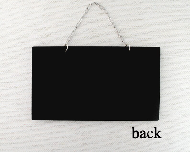 Teleworking Office Wall Sign, Dry Erase Board W Chain for Hanging, Door