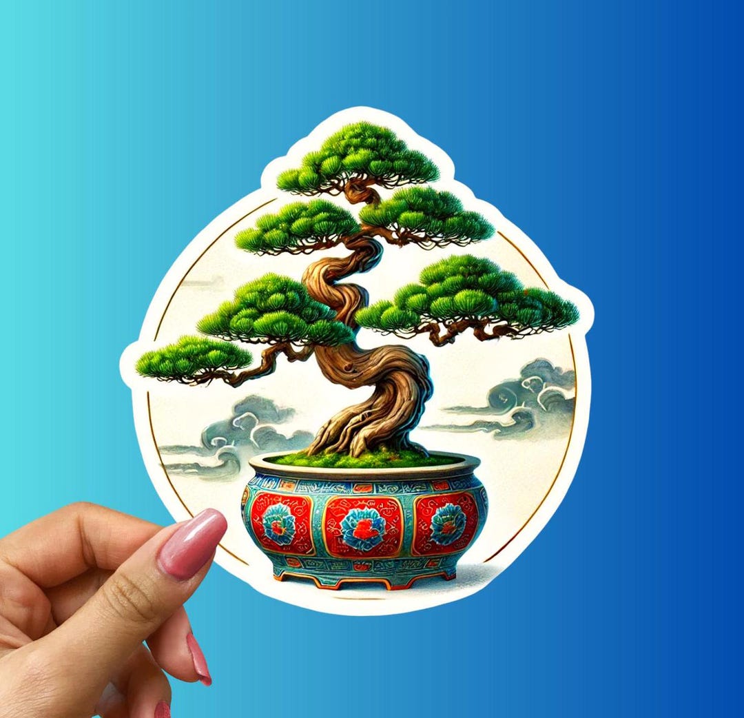 Bonsai Tree Sticker: Zen Japanese Plant, Water-resistant Vinyl - Etsy