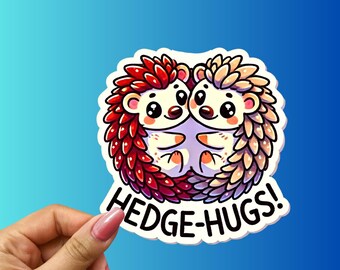 Hedgehog Sticker - Water Bottle, Laptop Vinyl Decal