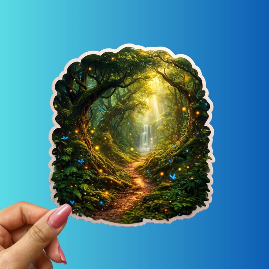 Enchanted Forest Path Sticker – Magical Woodland Fantasy Art - Etsy